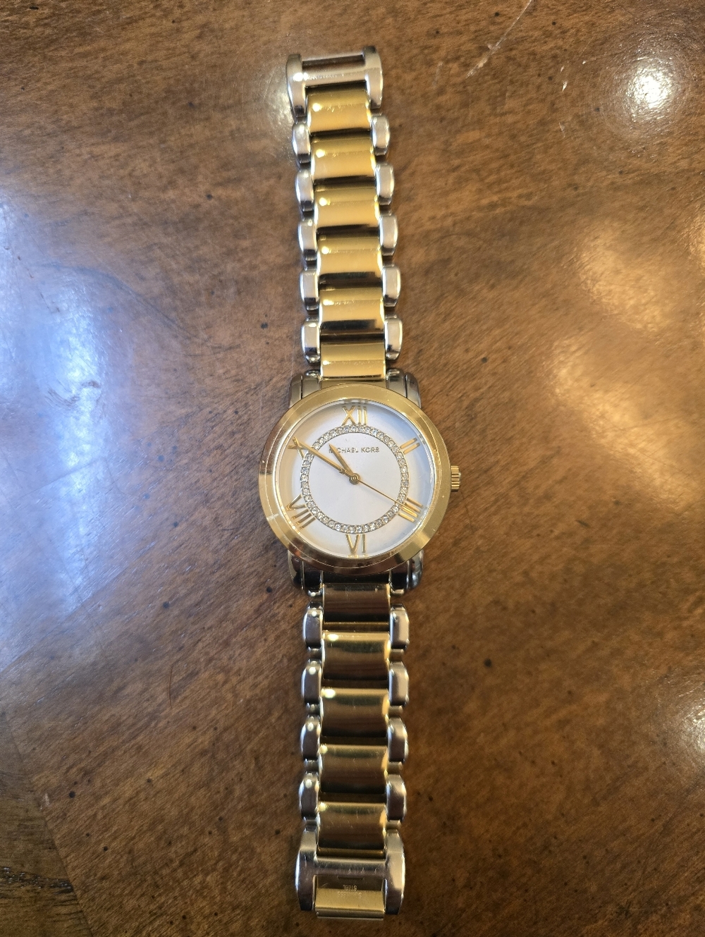 Michael Kors Darci style gold watch Roman numeral crystal - Picture 1 of 4